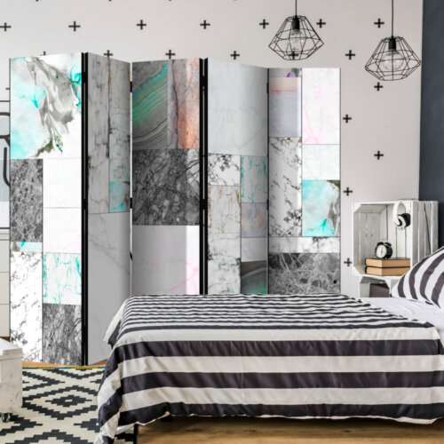 Декоративен петкрилен параван Marble Slabs II