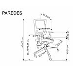 Офис стол с подвижни подлакътници Paredes - схема