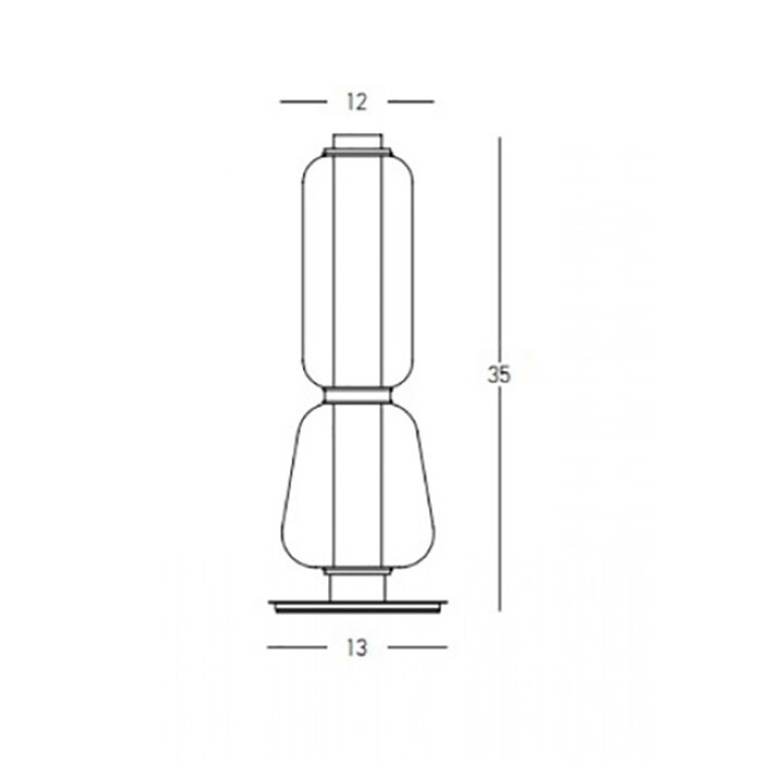 LED настолна лампа с две стъклени тела (2 цвята)